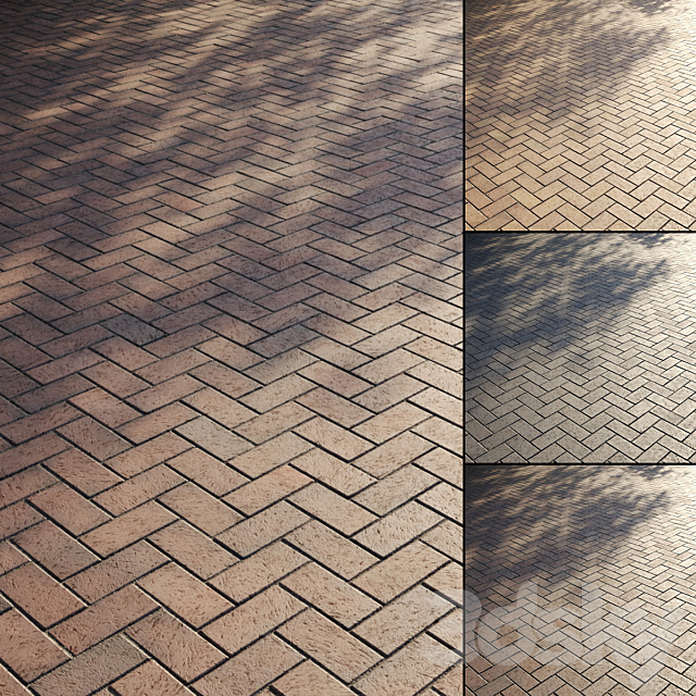 Brick paving slabs Type 2 3DSMax File - thumbnail 1