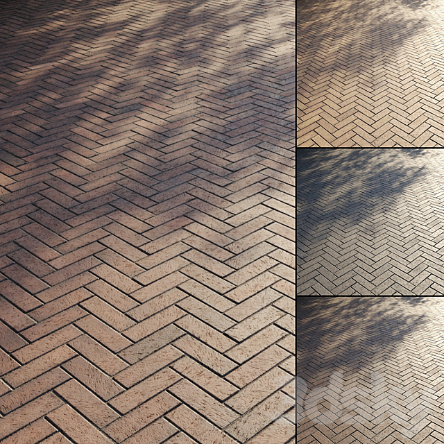 Brick paving slabs Type 3 3ds Max - thumbnail 1