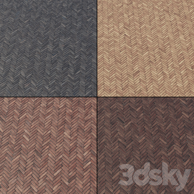 Brick paving slabs Type 4 3DS Max Model - thumbnail 2