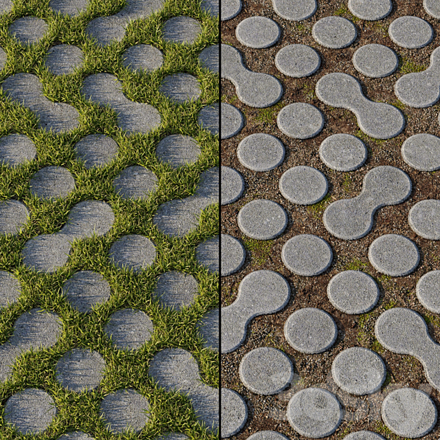 Eco-paving Type 1 Pattern 2 3DS Max Model - thumbnail 3