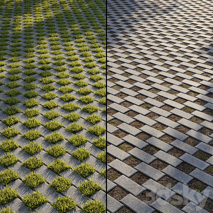 Eco-paving Type 1 Pattern 4 3DS Max - thumbnail 1