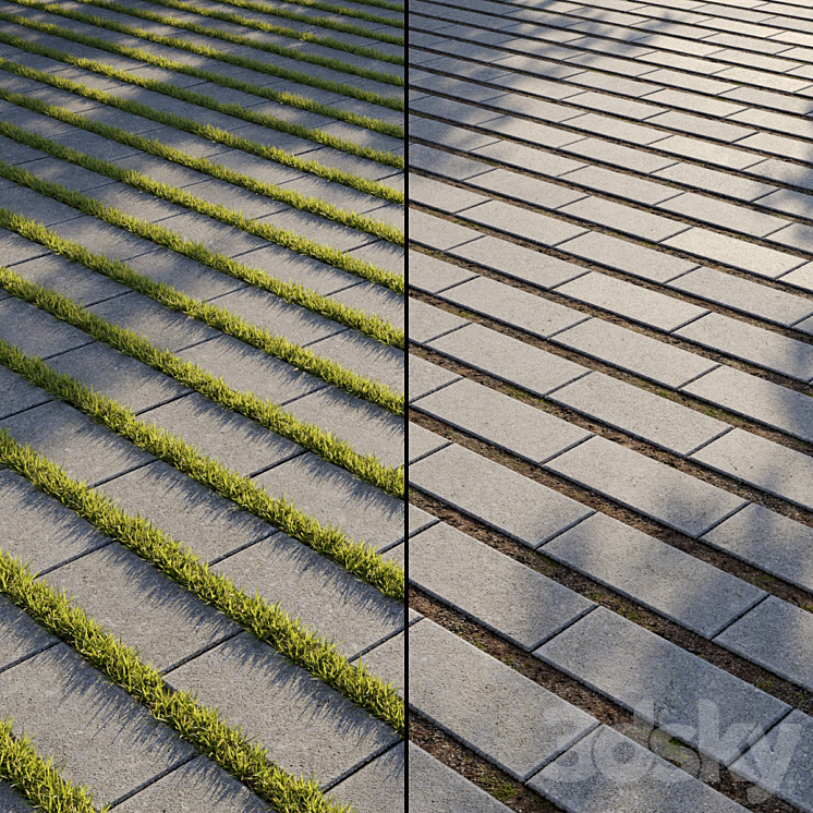 Eco-paving Type 1 Pattern 5 3DS Max - thumbnail 1