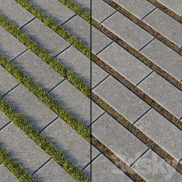 Eco-paving Type 1 Pattern 5 3DS Max Model - thumbnail 3