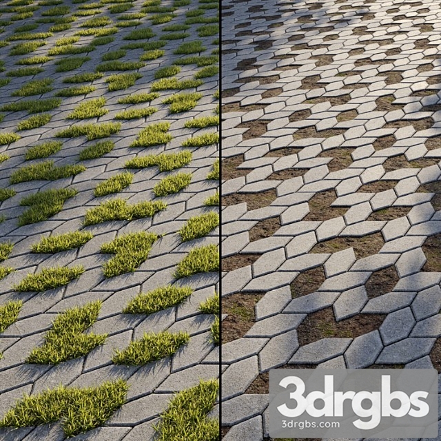 Eco Paving Type 1 Pattern 6 3dsmax Download - thumbnail 1