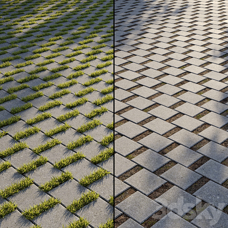 Eco-paving Type 1 Pattern 7 3DS Max - thumbnail 1