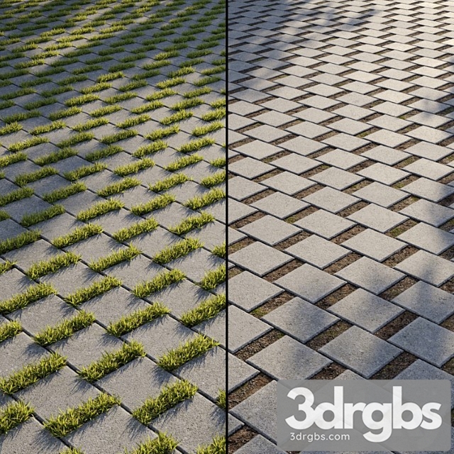 Eco Paving Type 1 Pattern 7 3dsmax Download - thumbnail 1