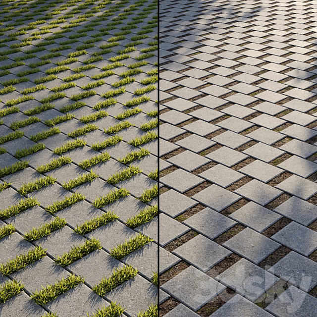 Eco-paving Type 1 Pattern 7 3DSMax File - thumbnail 1