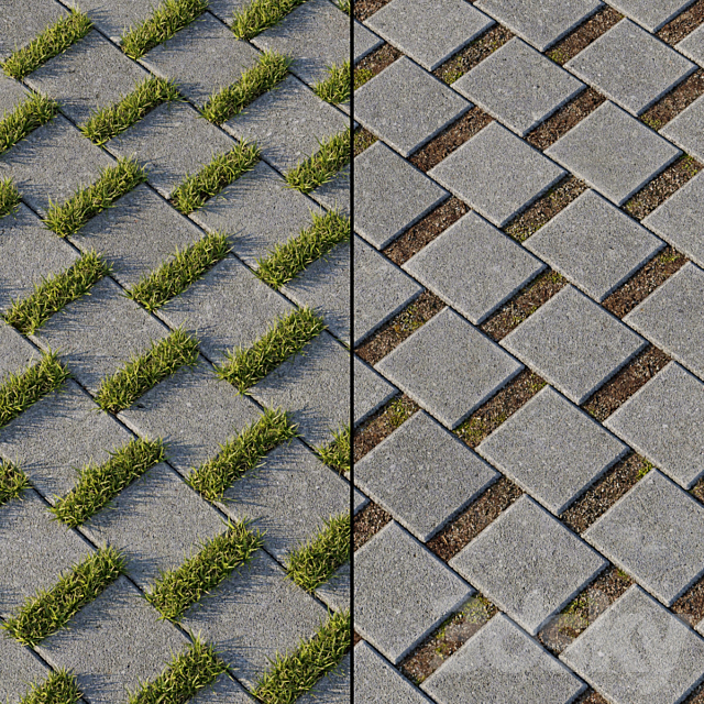 Eco-paving Type 1 Pattern 7 3DSMax File - thumbnail 3