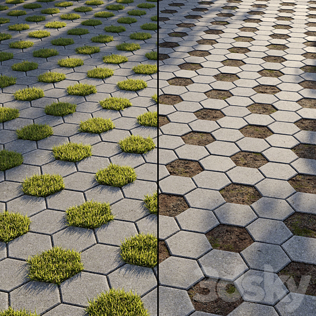 Eco-paving Type 1 Pattern 9 3DSMax File - thumbnail 1