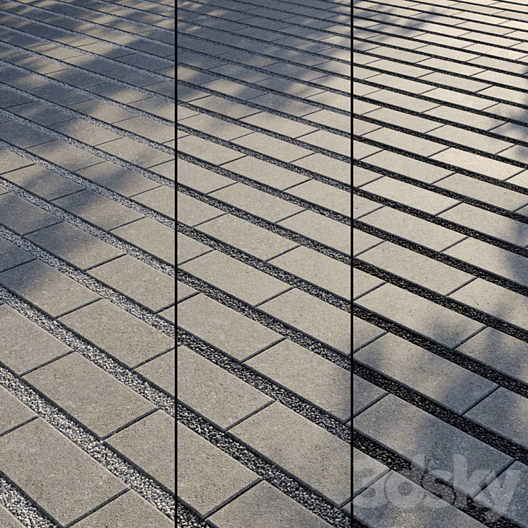 Eco paving Type 2 Set 5 3DS Max - thumbnail 1