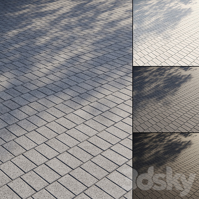 Granite paving slabs Type 4 3DSMax File - thumbnail 1
