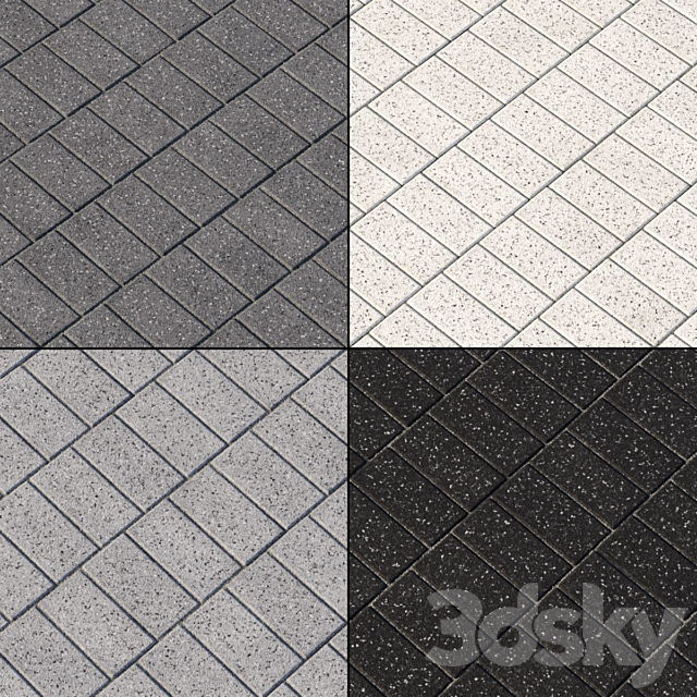 Granite paving slabs Type 4 3DSMax File - thumbnail 3