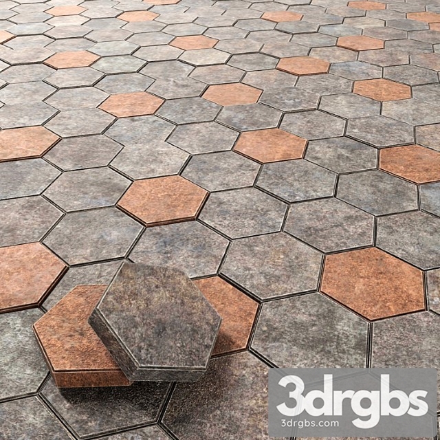 Hexagonal Cobbles 3dsmax Download - thumbnail 1