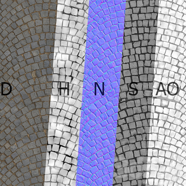 Material of radial paving slabs 01 3DS Max Model - thumbnail 6