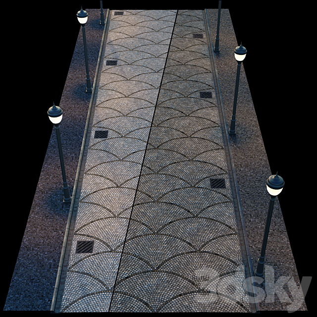 paving and side walk # 2 3DSMax File - thumbnail 1