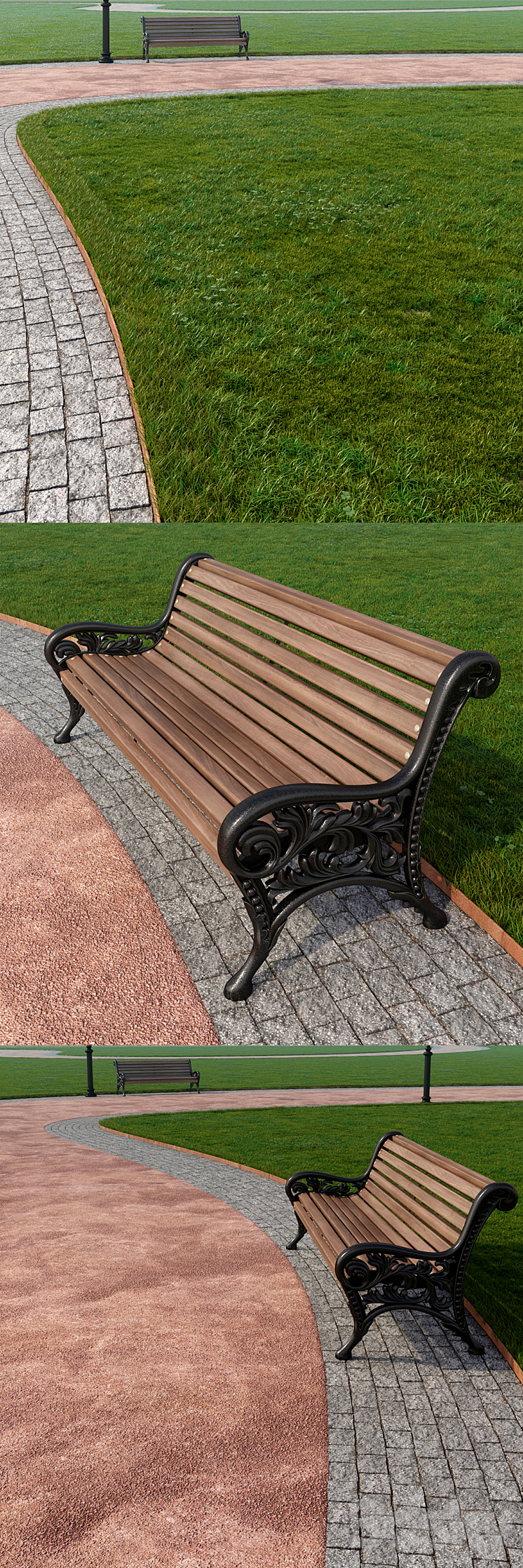 Paving granite crumb HR \/ street furniture 07 3DS Max - thumbnail 2