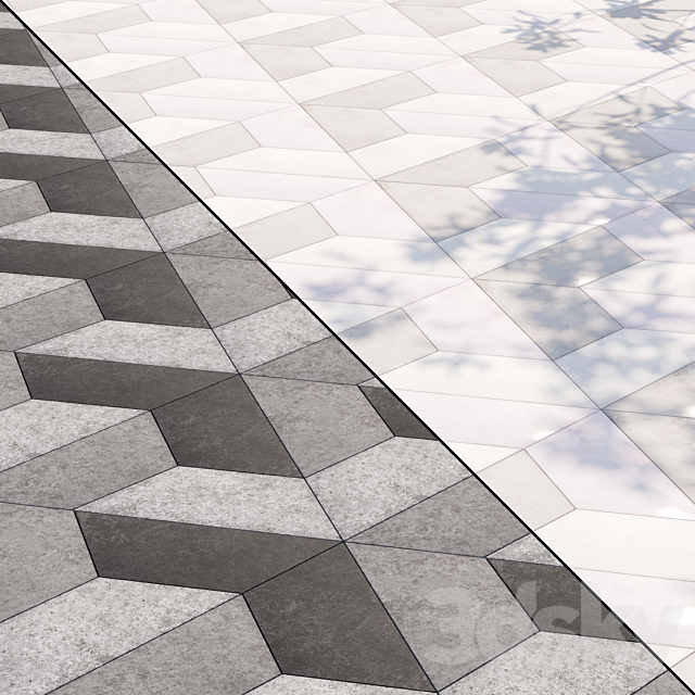 Paving set 01 3ds Max - thumbnail 2