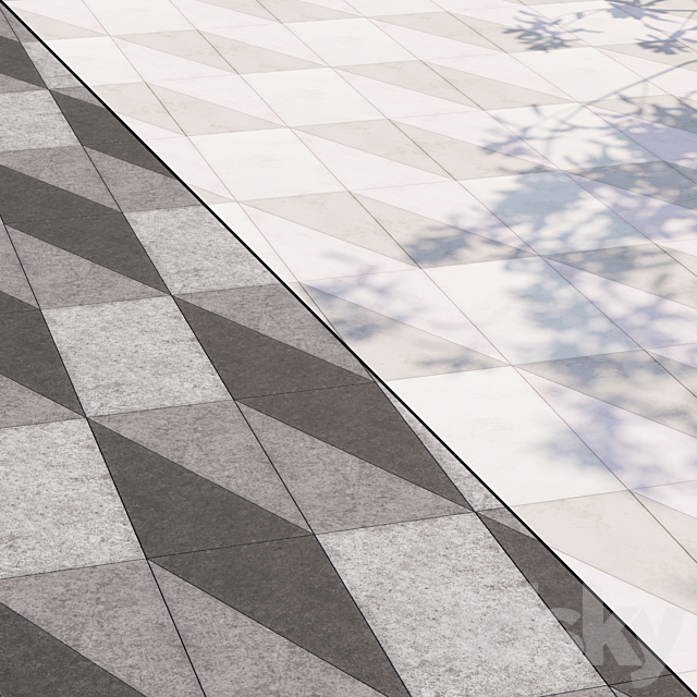 Paving set 01 3ds Max - thumbnail 3