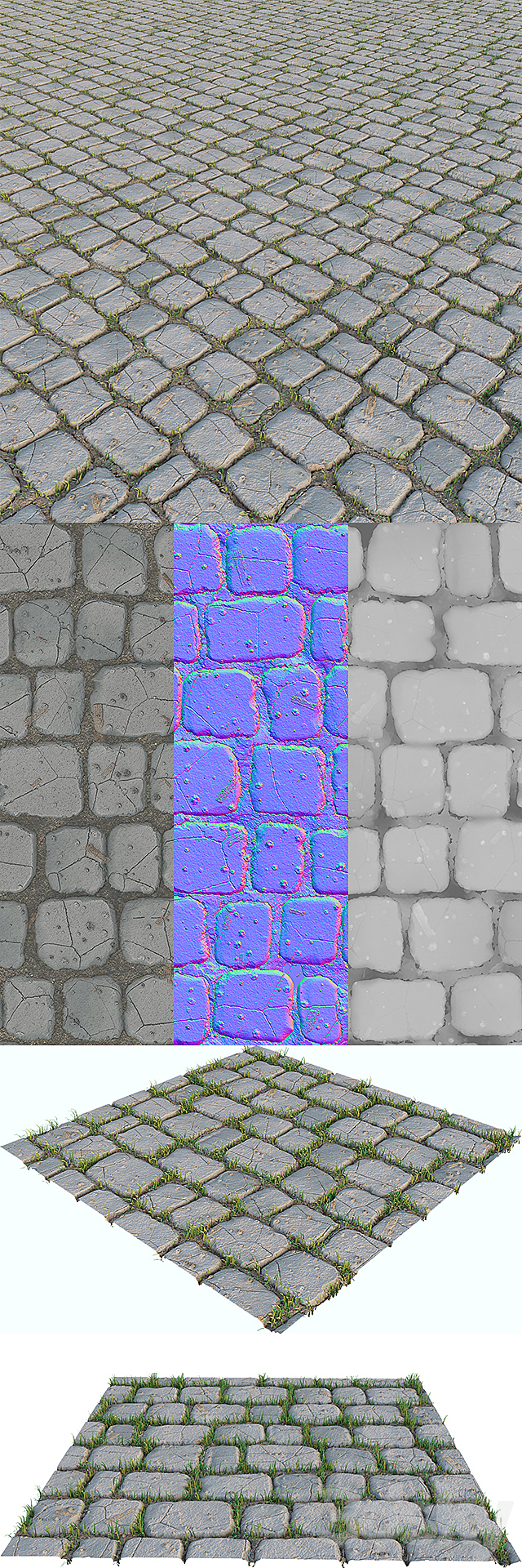 Paving Stone and Grass 3ds Max - thumbnail 2