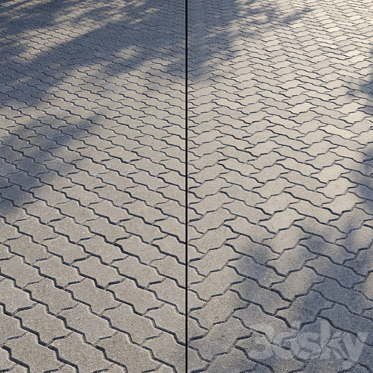 Paving Type 1 Set 12 3DS Max - thumbnail 1