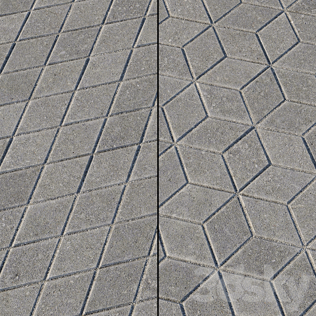 Paving Type 1 Set 15 3DS Max Model - thumbnail 3