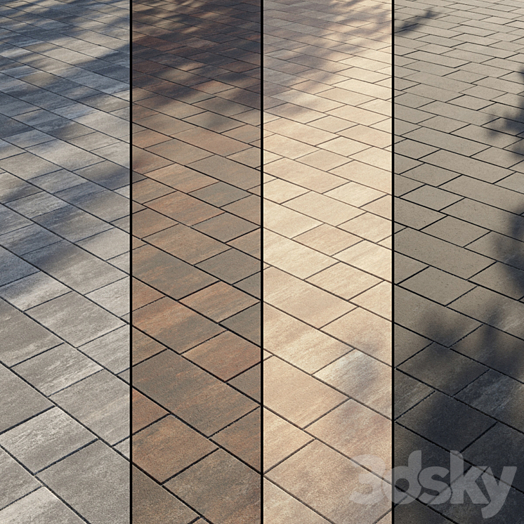 Paving Type 2 Set 10 3DS Max - thumbnail 1