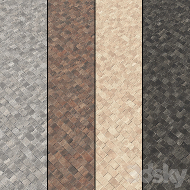 Paving Type 2 Set 10 3DS Max - thumbnail 2