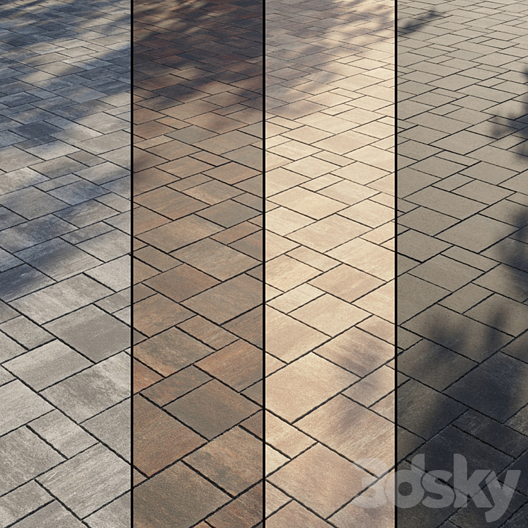 Paving Type 2 Set 11 3DS Max - thumbnail 1