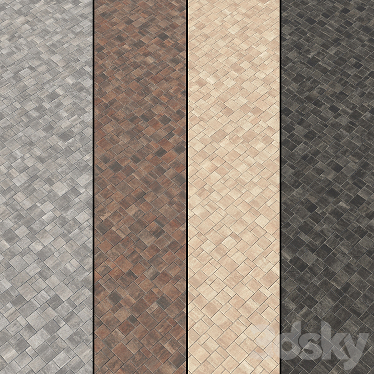 Paving Type 2 Set 11 3DS Max - thumbnail 2