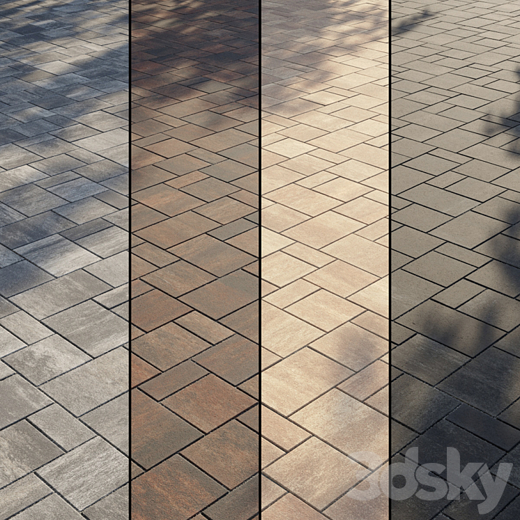 Paving Type 2 Set 2 3DS Max - thumbnail 1