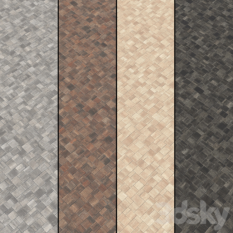 Paving Type 2 Set 2 3DS Max - thumbnail 2