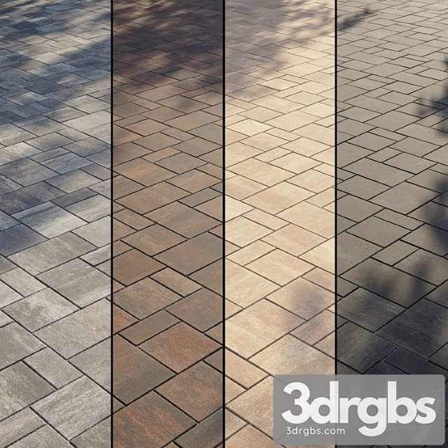 Paving type 2 set 2 3dsmax Download - thumbnail 1