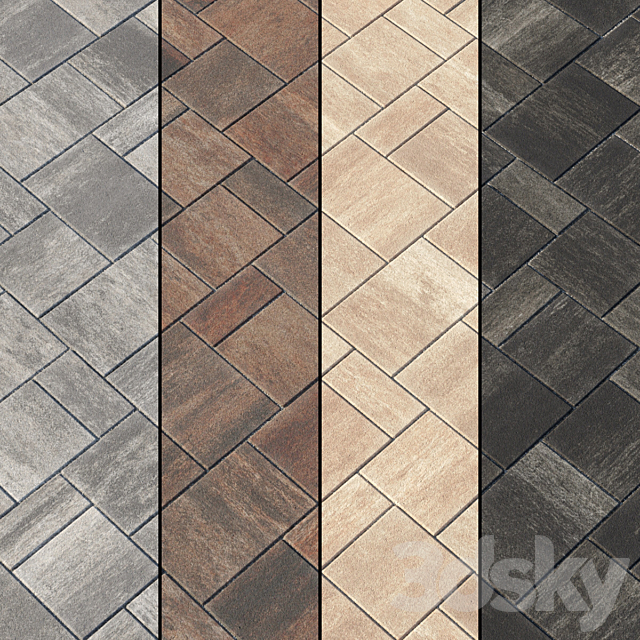 Paving Type 2 Set 2 3DSMax File - thumbnail 3