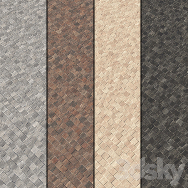 Paving Type 2 Set 7 3ds Max - thumbnail 2