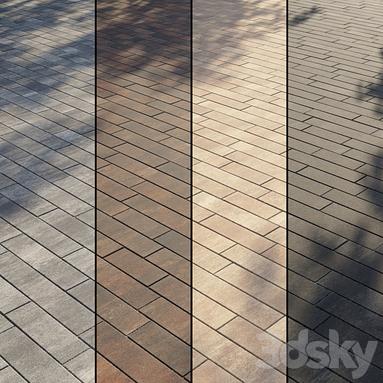 Paving Type 2 Set 8 3DS Max - thumbnail 1