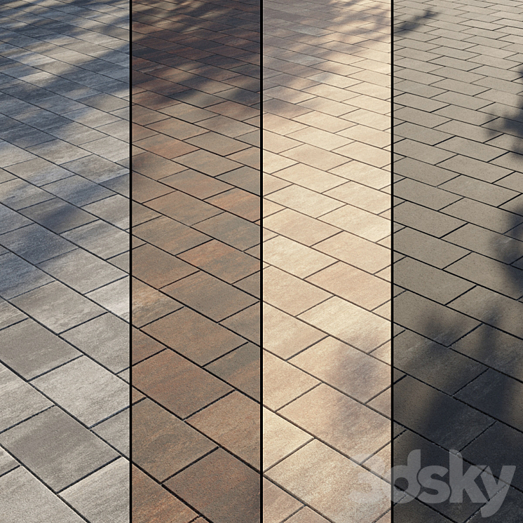 Paving Type 2 Set 9 3DS Max - thumbnail 1