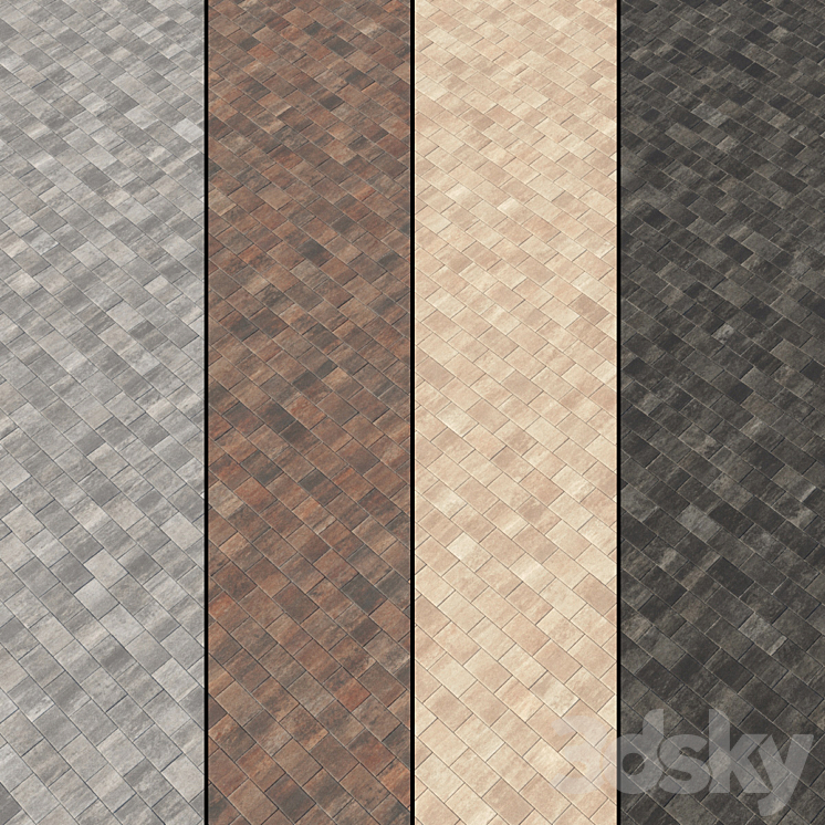 Paving Type 2 Set 9 3DS Max - thumbnail 2