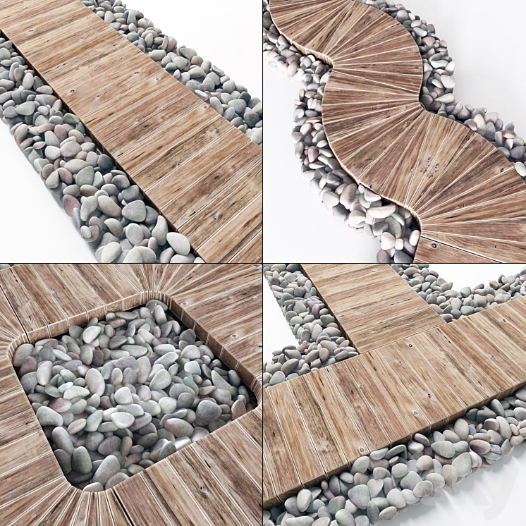 Pebble lawn flooring 3DS Max - thumbnail 1