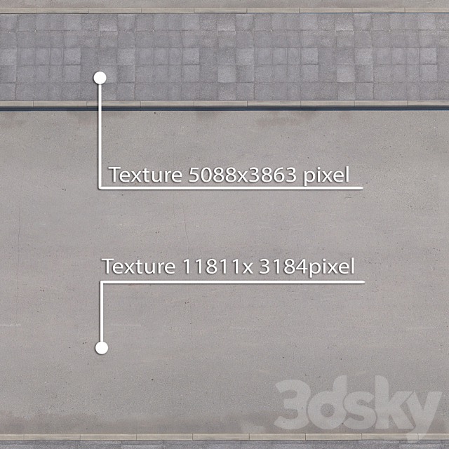 Sidewalk 8 3DS Max Model - thumbnail 2