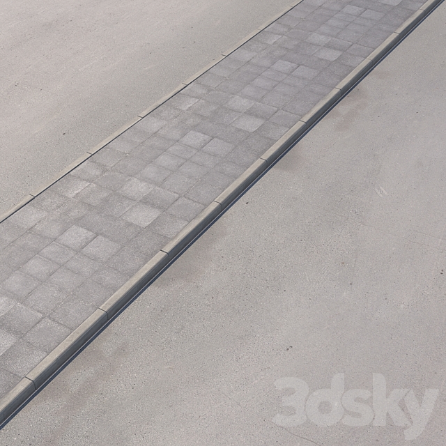 Sidewalk 8 3DS Max Model - thumbnail 3