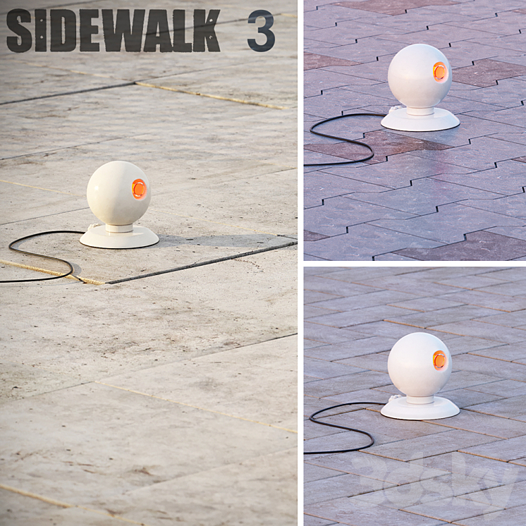 Sidewalk Tiles 3 3DS Max - thumbnail 1