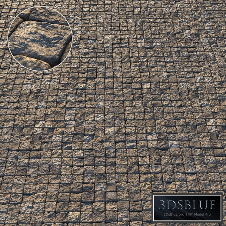 Square paving slab material 02 3DS Max - thumbnail 3