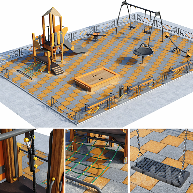 Children playground 3DS Max - thumbnail 1