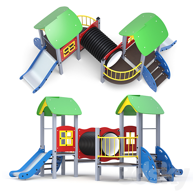 Children playground 3DS Max Model - thumbnail 2