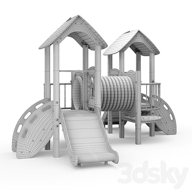 Children playground 3DS Max Model - thumbnail 6