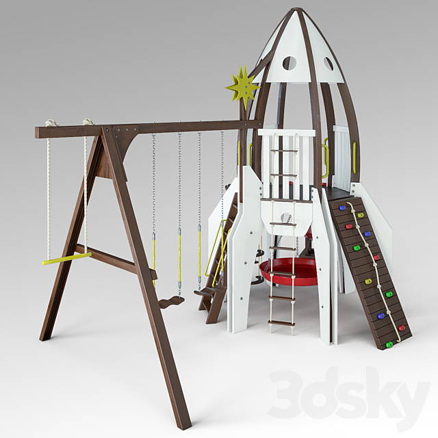 Children slide “Rocket” 3ds Max - thumbnail 1