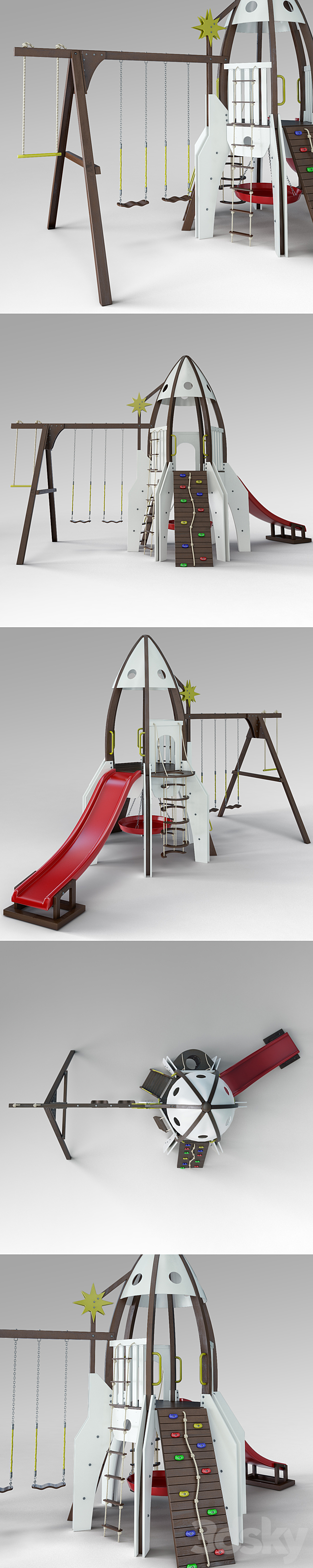 Children slide “Rocket” 3ds Max - thumbnail 2