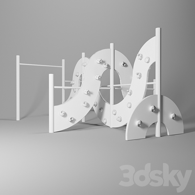 Childrens outdoor climbing wall “The Fifth Element” 3DS Max Model - thumbnail 2