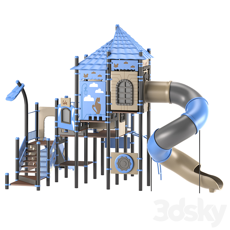 Children's play complex 3DS Max - thumbnail 1