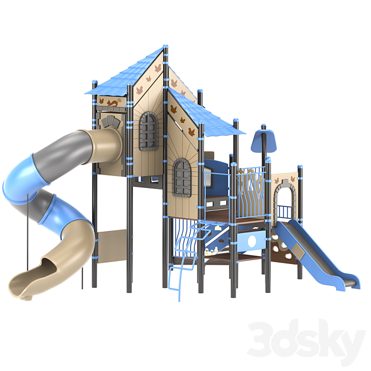 Children's play complex 3DS Max - thumbnail 2